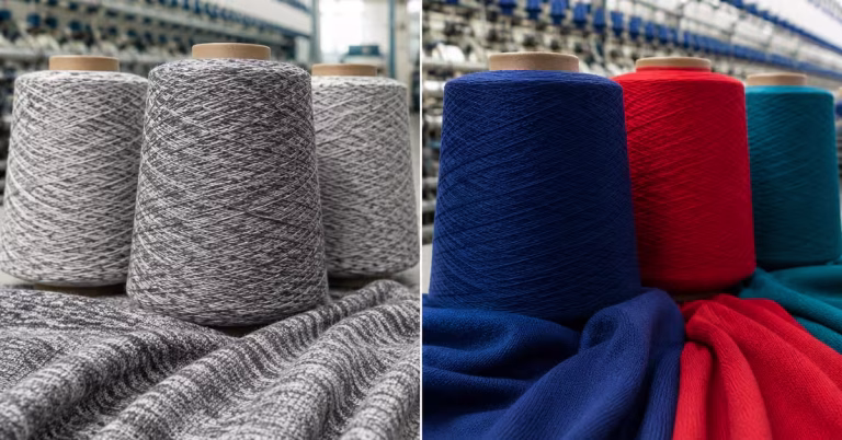 Melange Yarn vs Solid-Dyed Yarn
